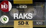 Compact Cassette RAKS SD-X 100 Type II Chrome 1991 Europe