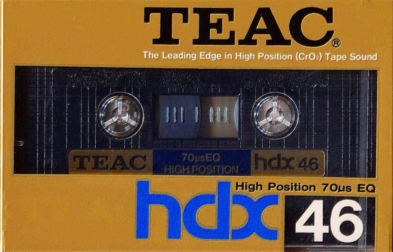 Compact Cassette Teac HDX 46 Type II Chrome 1984 USA