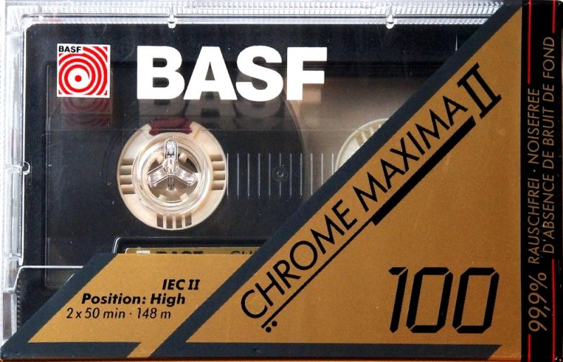 Compact Cassette BASF Chrome Maxima II 100 Type II Chrome 1991 Europe