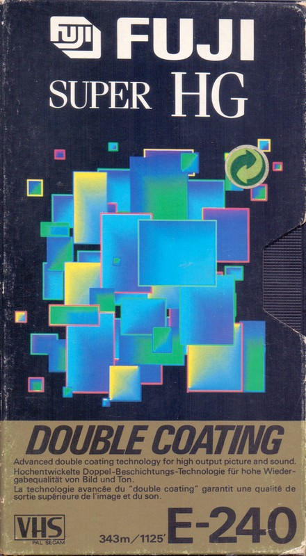 VHS, Video Home System Fuji SHG 240 "E-210 SHG A" Type I Normal Europe