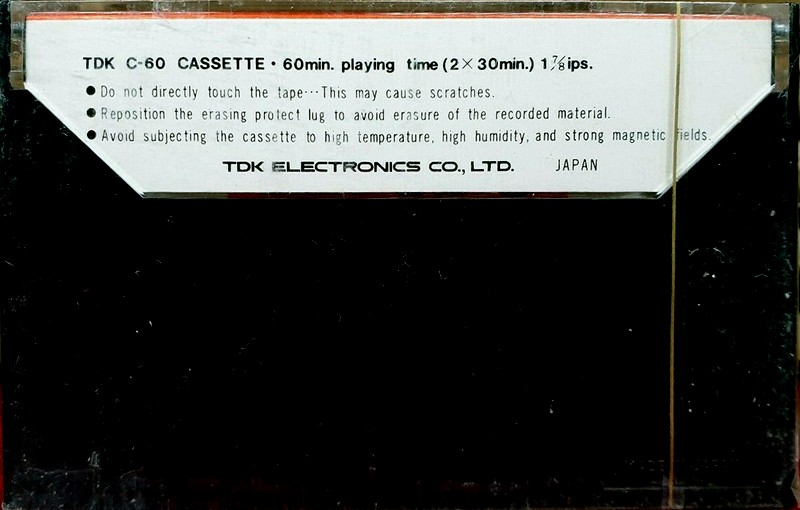 Compact Cassette TDK 60 Type I Normal 1970 USA