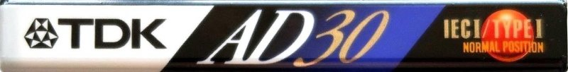Compact Cassette TDK AD 30 "AD-30" Type I Normal 1992 Thailand