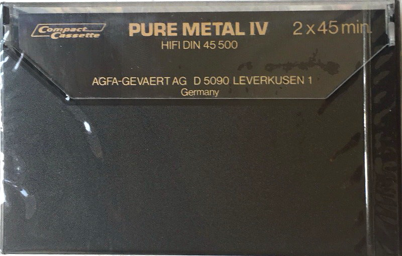 Compact Cassette AGFA Pure Metal IV 90 Type IV Metal 1979 Europe