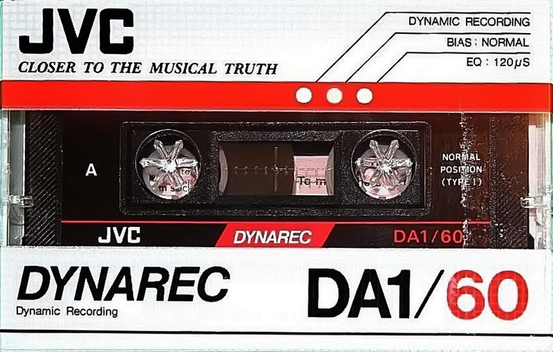 Compact Cassette JVC Dynarec DA1 60 Type I Normal 1983 Worldwide