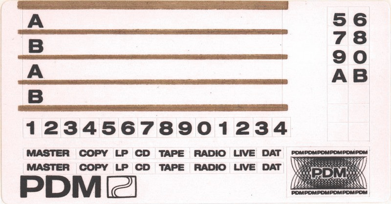 Compact Cassette PDM CD 60 Type II Chrome 1990 Europe