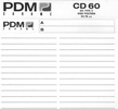 Compact Cassette PDM CD 60 Type II Chrome 1990 Europe