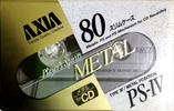 Compact Cassette AXIA PS-IV 80 "PS-4 B 80" Type IV Metal 1991 Japan