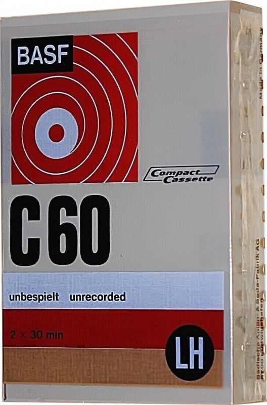 Compact Cassette BASF LH 60 "Plastic case" Type I Normal 1971 Europe