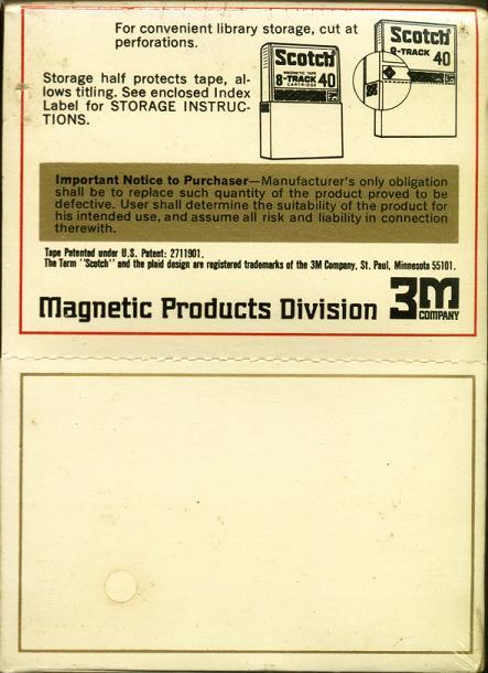 TRACK-8 Scotch 80 Type I Normal 1968 USA