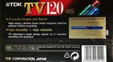 VHS, Video Home System TDK TV 120 Type II Chrome Japan