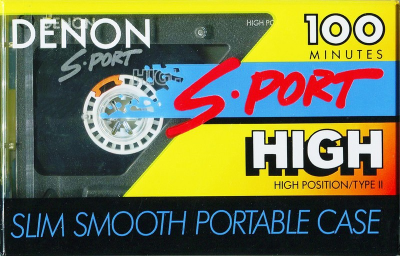 Compact Cassette Denon S-Port 100 "SP-H100" Type II Chrome 1990 North America