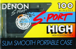 Compact Cassette Denon S-Port 100 "SP-H100" Type II Chrome 1990 North America