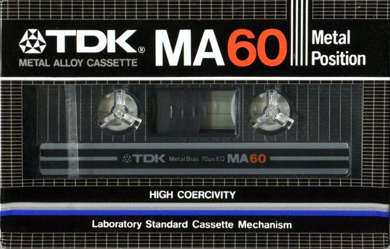 Compact Cassette TDK MA 60 Type IV Metal 1982 Australia, Europe