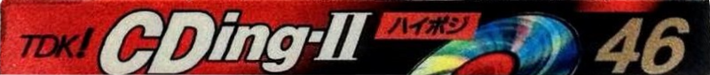 Compact Cassette TDK CDing 2 46 "CD2-46F" Type II Chrome 1994 Japan