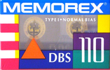 Compact Cassette Memorex dBS 110 Type I Normal 1990 USA