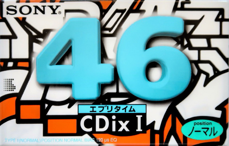 Compact Cassette Sony CDix I 46 "C-46CDX1C" Type I Normal 1995 Japan
