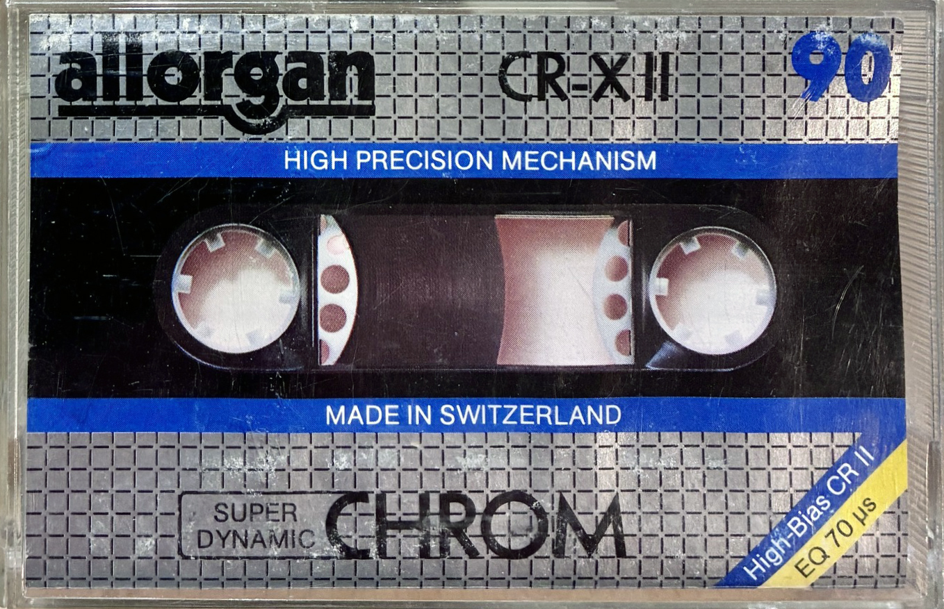 Compact Cassette Allorgan CR X II 90 Type II Chrome 1987 Europe