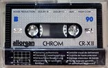 Compact Cassette Allorgan CR X II 90 Type II Chrome 1987 Europe