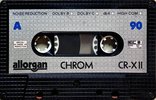 Compact Cassette Allorgan CR X II 90 Type II Chrome 1987 Europe