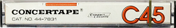 Compact Cassette Radio Shack Concertape 45 Type I Normal 1975 Japan