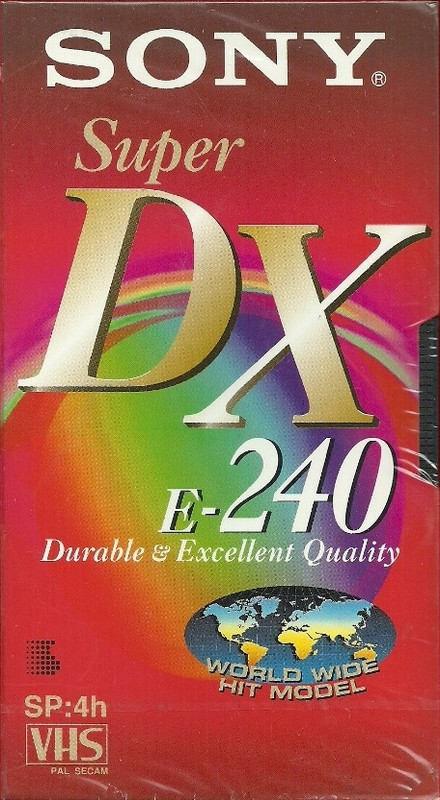 VHS, Video Home System Sony Super DX 240 Type I Normal Worldwide
