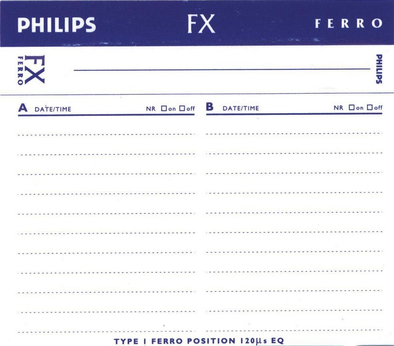Compact Cassette Philips FX  Ferro 60 Type I Normal 2002 Worldwide