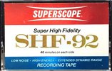 Compact Cassette Superscope SHF 92 Type I Normal 1975 USA