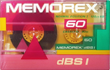 Compact Cassette Memorex dBS I 60 Type I Normal 1989 UK