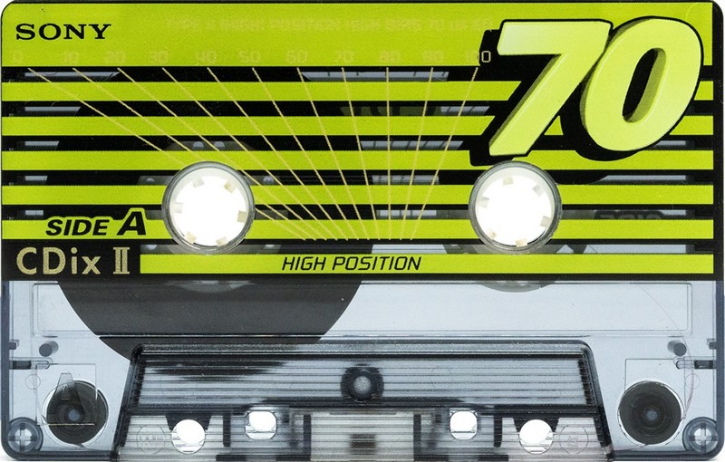 Compact Cassette Sony CDix II 70 "C-70CDX2D" Type II Chrome 1996 Japan