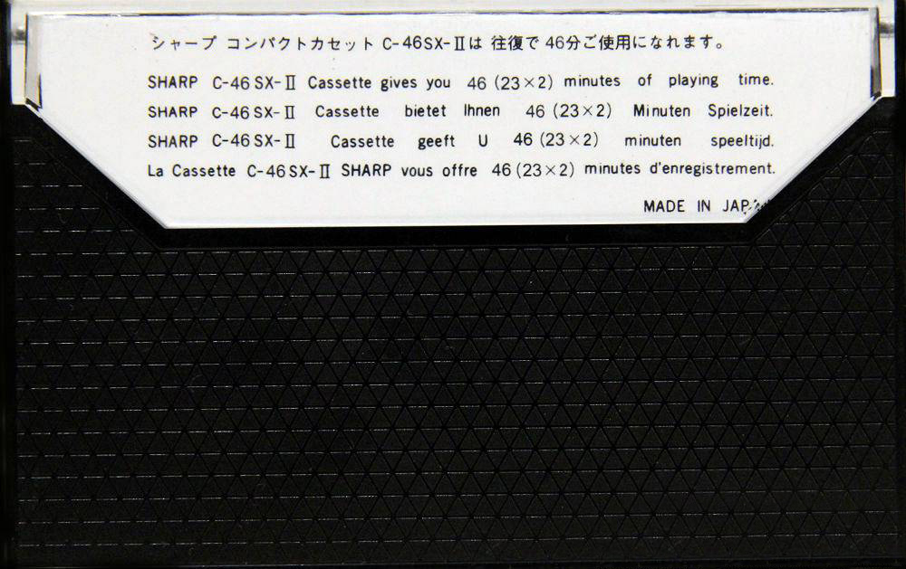 Compact Cassette Sharp SX 46 Type II Chrome 1979 Worldwide