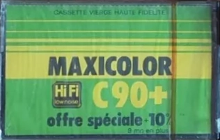Compact Cassette Maxicolor 90 Type I Normal France