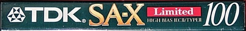 Compact Cassette TDK SA-X 100 "SA-X Limited" Type II Chrome 1992 North America