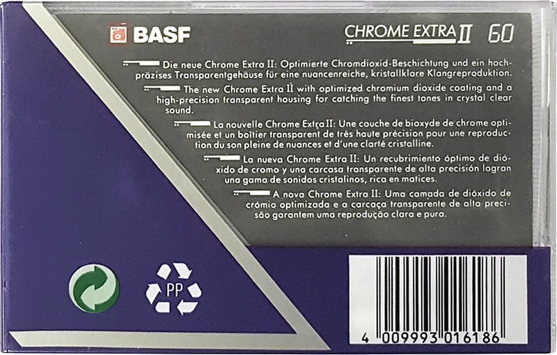 Compact Cassette BASF Chrome Extra II 60 Type II Chrome 1991 Europe