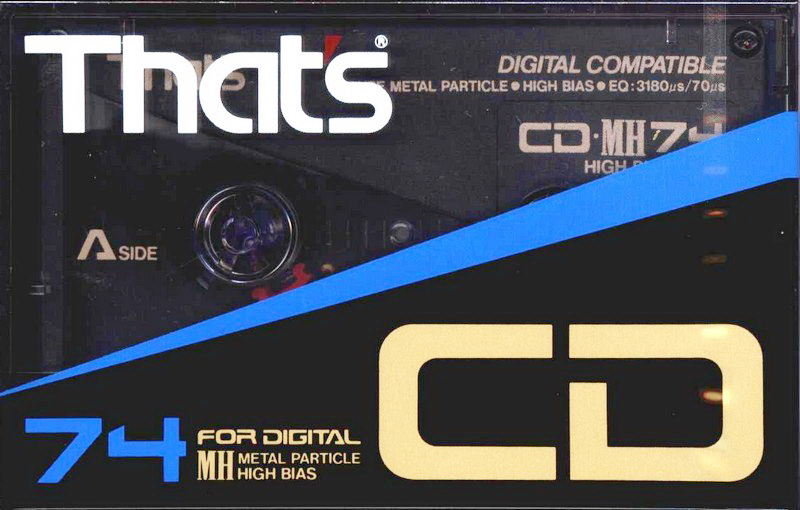 Compact Cassette Thats CD 74 "CD-MH" Type II Chrome 1987 USA