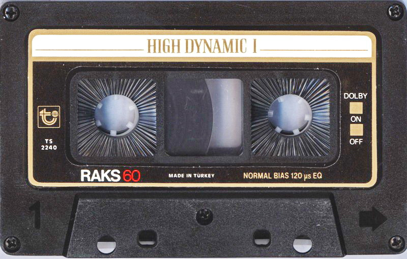 Compact Cassette RAKS High Dynamic I 60 Type I Normal 1985 Europe