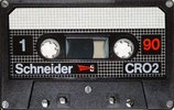 Compact Cassette Schneider CRO2 90 Type II Chrome 1980 Germany