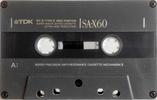 Compact Cassette TDK SA-X 60 "SA-X60SE" Type II Chrome 1990 Australia, Europe