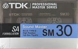 Compact Cassette TDK PRO SM 30 "SM30" Type II Chrome 1989 USA