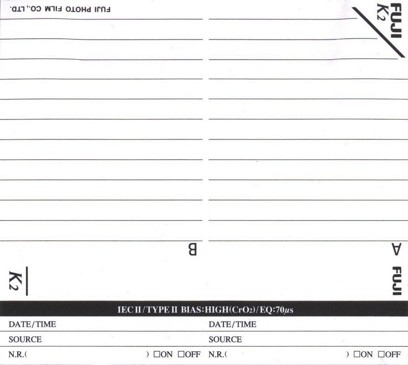 Compact Cassette Fuji K2 46 Type II Chrome 1995 Europe