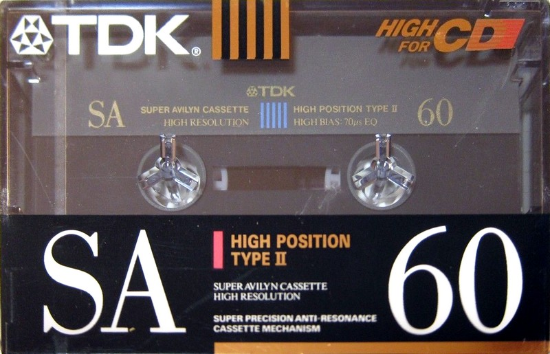 Compact Cassette TDK SA 60 "SA-60M" Type II Chrome 1990 Japan