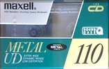 Compact Cassette Maxell Metal UD 110 "M-UD110" Type IV Metal 1990 Japan
