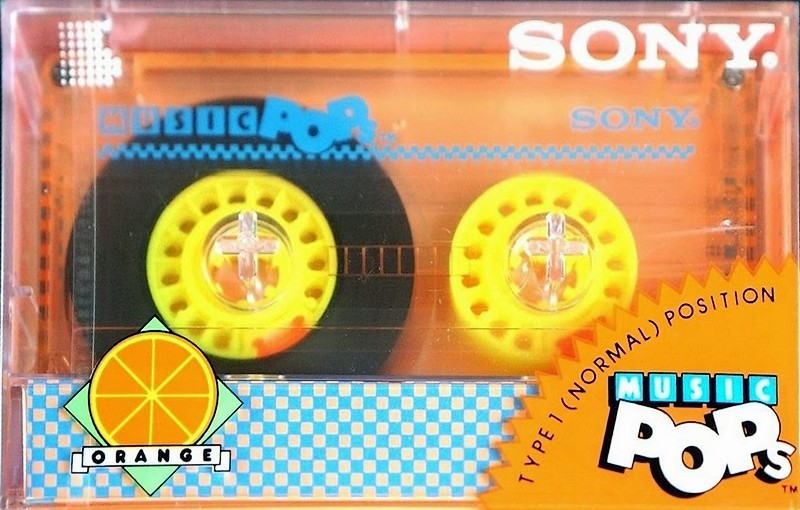 Compact Cassette Sony HF 46 "Orange POP 46O" Type I Normal 1985 USA