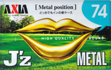 Compact Cassette AXIA J`z Metal 74 "JZMG 74" Type IV Metal 1997 Japan