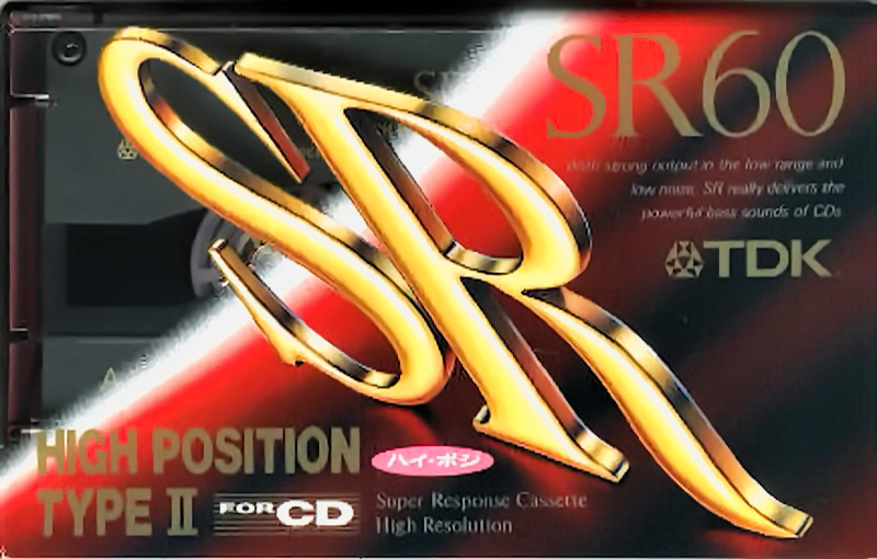 Compact Cassette TDK SR 60 "SR-60R" Type II Chrome 1992 Japan