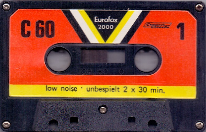Compact Cassette Eurofox 2000 60 Type I Normal 1977 Hong Kong