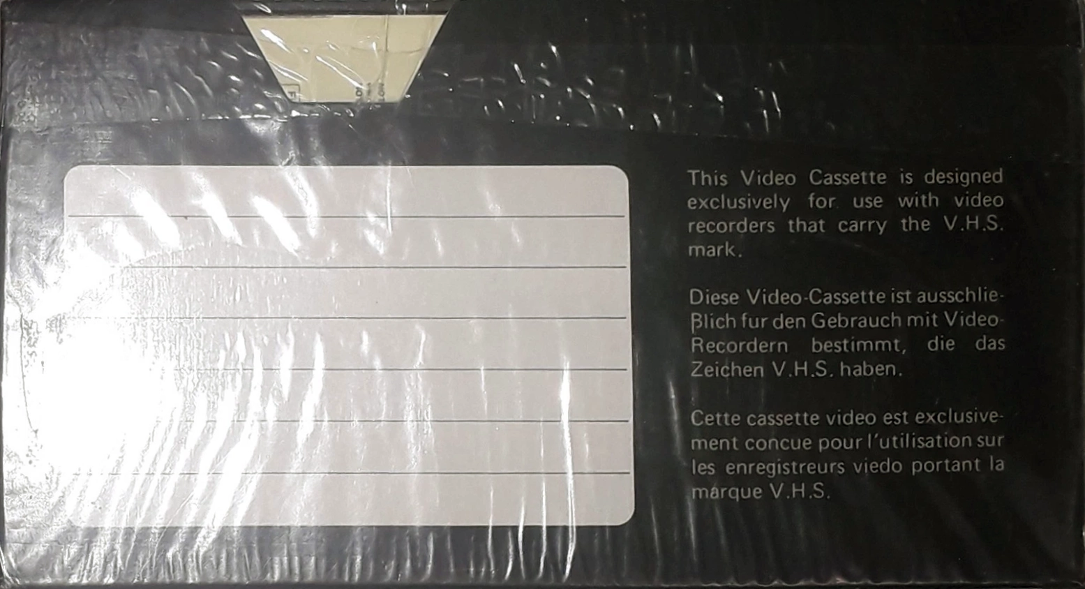 VHS, Video Home System Casin 180 Type I Normal Europe