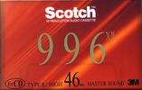 Compact Cassette Scotch 996 X 46 "996X2-46" Type II Chrome 1993 Japan