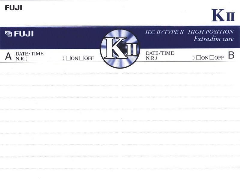 Compact Cassette Fuji K2 46 "KII" Type II Chrome 1998 Europe
