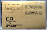 Compact Cassette Yamaha CR 60 Type II Chrome 1982 Worldwide