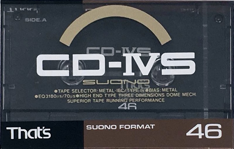 Compact Cassette Thats CD-IVS Suono 46 Type IV Metal 1988 Japan
